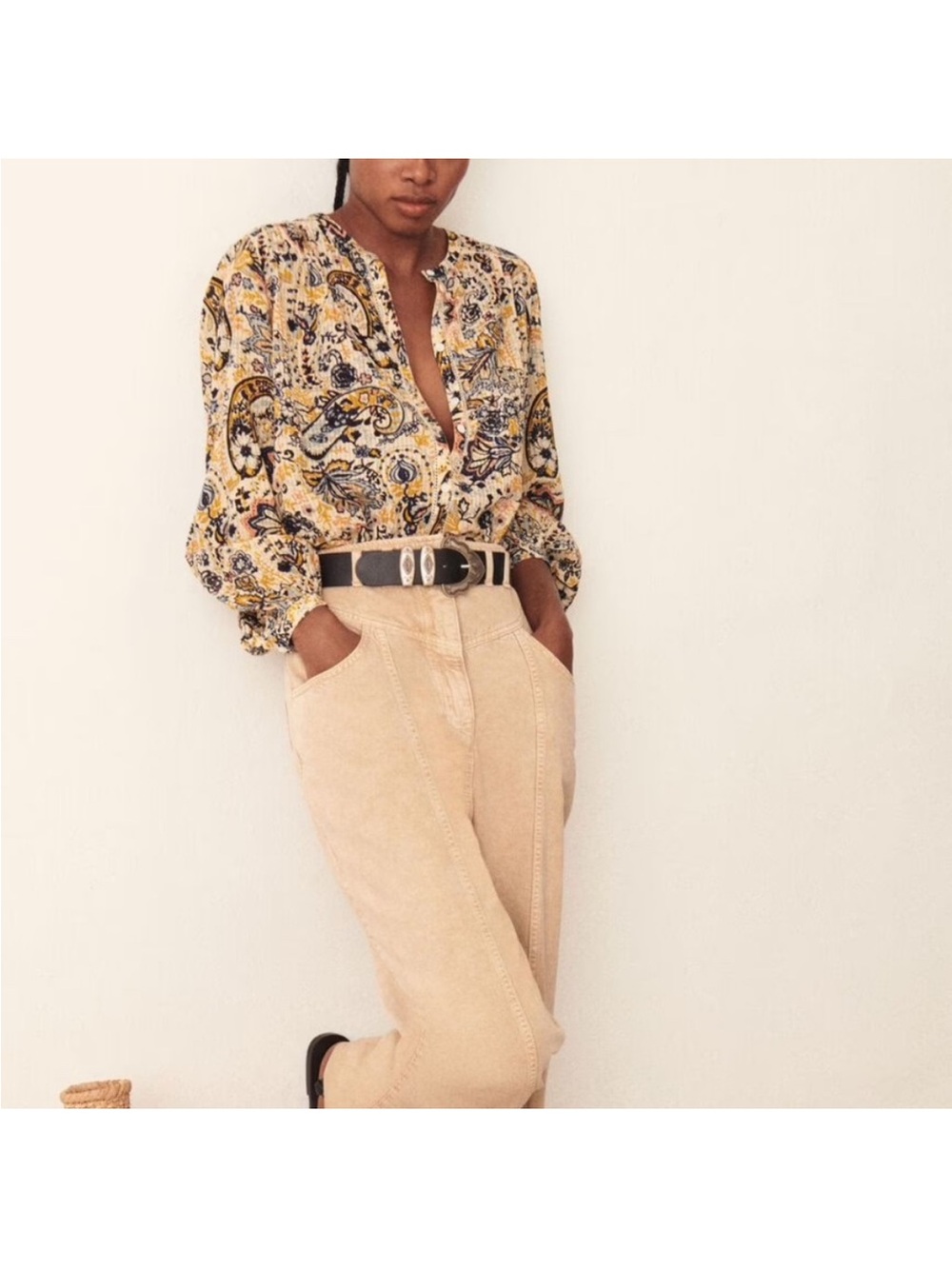 ba&sh Bianca Top in Paisley